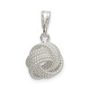 Sterling Silver Textured Love Knot Pendant