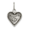 Sterling Silver Antiqued Heart Believe Pendant