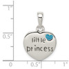Sterling Silver Enameled Little Princess Heart Pendant