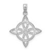 14k White Gold Small Celtic Eternity Knot Pendant