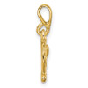 14k Yellow Gold Polished Bow and Arrow Pendant