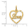 14k Yellow Gold Love Heart Pendant