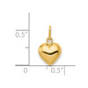 14k Yellow Gold Polished 3-D Puffed Heart Pendant YC1211