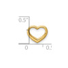 14k Yellow Gold Polished Mini Floating Heart Slide