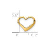 14k Yellow Gold 2-D Floating Heart Pendant