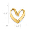 14k Yellow Gold Polished Heart Slide K3977