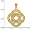 14k Yellow Gold Large Celtic Eternity Knot Circle Pendant