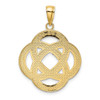 14k Yellow Gold Large Celtic Eternity Knot Circle Pendant