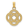 14k Yellow Gold Small Celtic Eternity Knot Circle Pendant