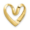 10k Yellow Gold Polished Heart Slide 10k3977