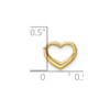 10k Yellow Gold Polished Mini Floating Heart Slide