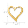 14k Yellow Gold 2-D Large Floating Heart Slide