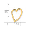 14k Yellow Gold Polished Heart Slide D3822