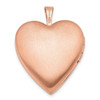 Pink-Finish Sterling Silver 20mm Polished Swirl Heart Locket Pendant