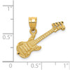 14k Yellow Gold 3D Guitar Pendant C413