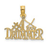 14k Yellow Gold #1 DRUMMER Pendant