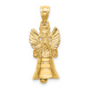 14k Yellow Gold 3-D w/Moveable Angel Pendant