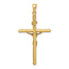 14k Yellow Gold Textured Crucifix Pendant K8532