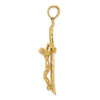 14k Yellow Gold Textured Crucifix Pendant K8542