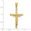 14k Yellow Gold Textured Crucifix Pendant K8542