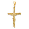 14k Yellow Gold Textured Crucifix Pendant K8542