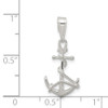 Sterling Silver Anchor & Rope Pendant