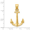 14k Yellow Gold 3-D Anchor Pendant