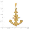 14k Yellow Gold Large Anchor w/Wheel Pendant C1174