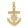 14k Yellow Gold Mariners Cross Pendant