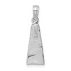 14k White Gold Scuba Flipper Pendant