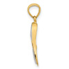 14k Yellow Gold And Rhodium 3-D Scuba Flipper Pendant