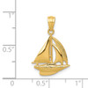 14k Yellow Gold Sailboat Pendant C4172