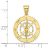 10k Yellow Gold Nautical Compass w/Moveable Needle Pendant