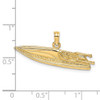 14k Yellow Gold 2-D Textured Speed Boat Pendant