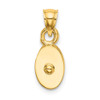 14k Yellow Gold Polished 3-D Moveable Pulley Pendant