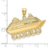 14k Yellow Gold 2-D St. Thomas Cruise Ship Pendant