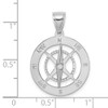 14k White Gold Nautical Compass w/Moveable Needle Pendant