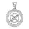 14k White Gold Nautical Compass w/Moveable Needle Pendant