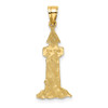 14k Yellow Gold Lighthouse With Seagulls Pendant