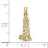 14k Yellow Gold Lighthouse Pendant K7379