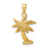 14k Yellow Gold Palm Tree Pendant K2892