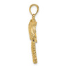 14k Yellow Gold 2-D Two Palm Trees Pendant