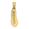 14k Yellow Gold And Rhodium Hawaii Single Flip-Flop Pendant