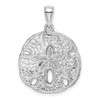 14k White Gold Polished Sand Dollar Pendant K7637W