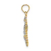 14k Yellow Gold w/ Rhodium-Plated Starfish and Seahorse Pendant