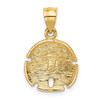 14k Yellow Gold Sand Dollar Pendant K2935