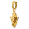 14k Yellow Gold 3-D Conch Shell Pendant