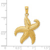 14k Yellow Gold 2-D Starfish Pendant