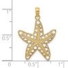 14k Yellow Gold Cut-Out Starfish Pendant