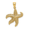 14k Yellow Gold 2-D Starfish w/Small Holes Pendant